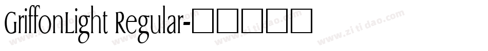 GriffonLight Regular字体转换
